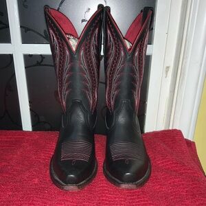 Ariat mid Black and Red  Boots, like new, accepting offers.